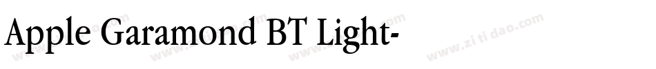 Apple Garamond BT Light字体转换